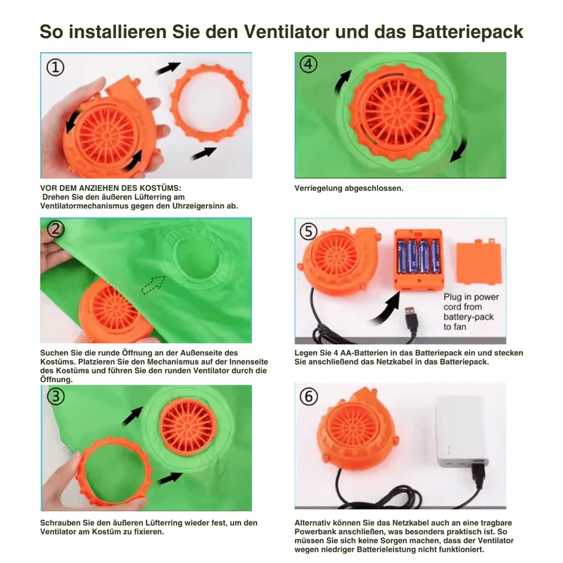 Aufblasbares Alien Kostüm – Lustiger "Trage-Effekt" (Erw./Kind)