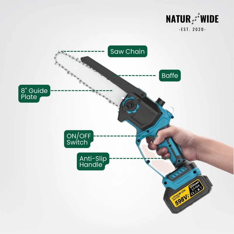 4-in-1 Cordless Telescoping Pole Saw & Pruner – Brushless (18V Compatible)