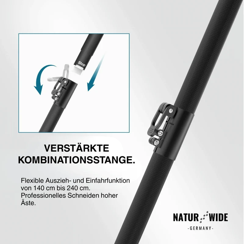 4-in-1 Akku-Teleskopsäge & Astschere – Bürstenlos (18V Kompatibel)