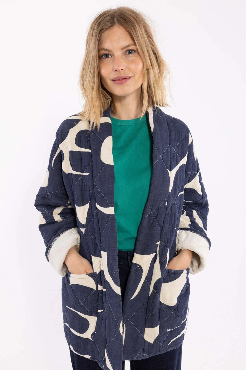 Danekatrin Quilt Jacket Dark Navy/Chalk TROPS