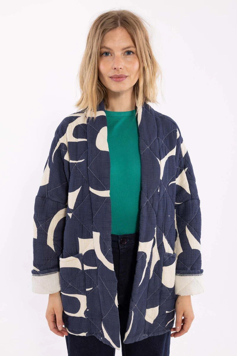 Danekatrin Quilt Jacket Dark Navy/Chalk TROPS