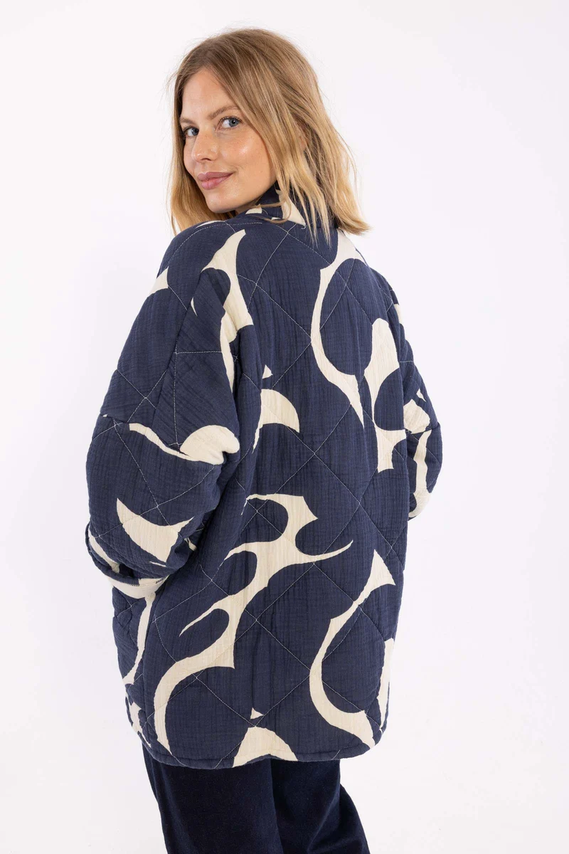 Danekatrin Quilt Jacket Dark Navy/Chalk TROPS