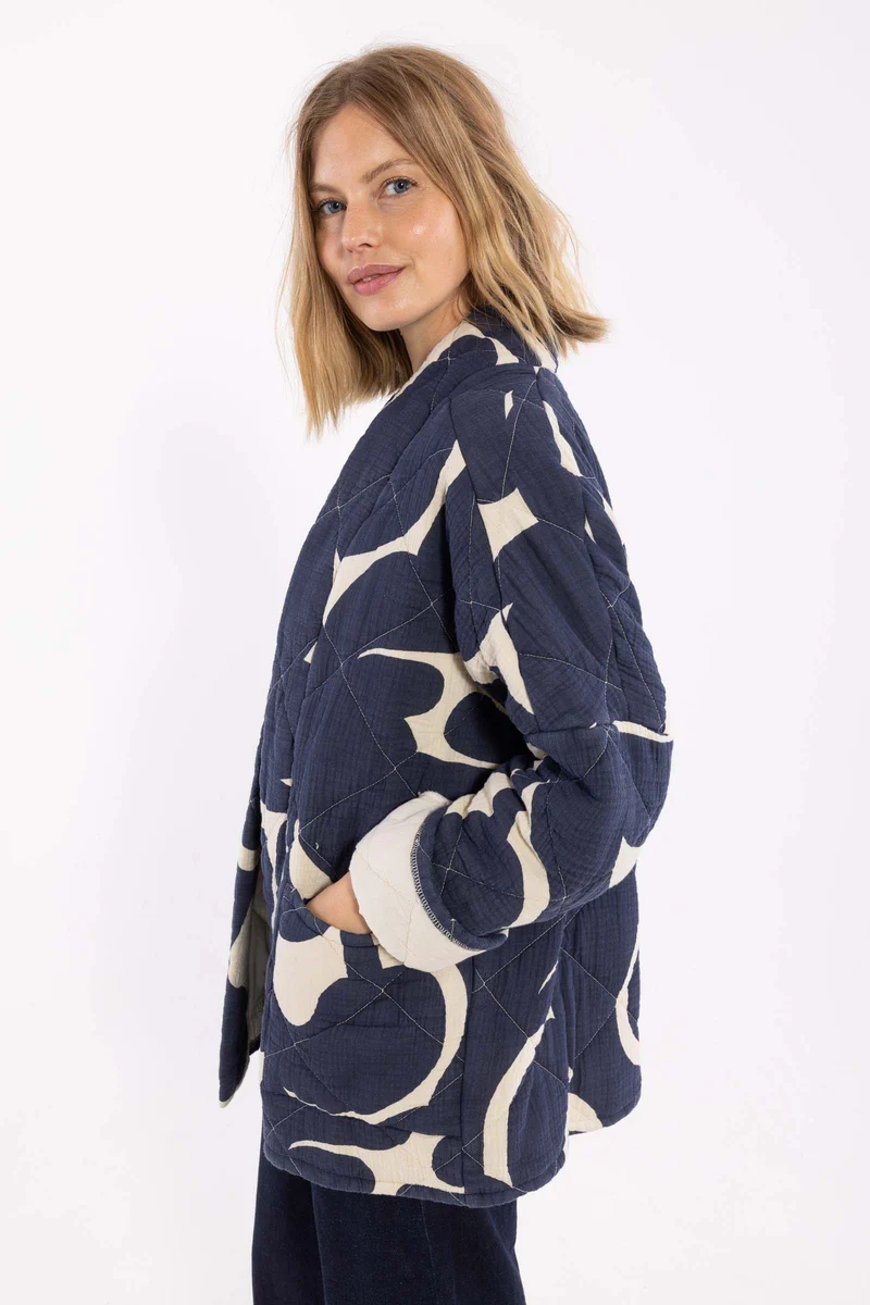 Danekatrin Quilt Jacket Dark Navy/Chalk TROPS