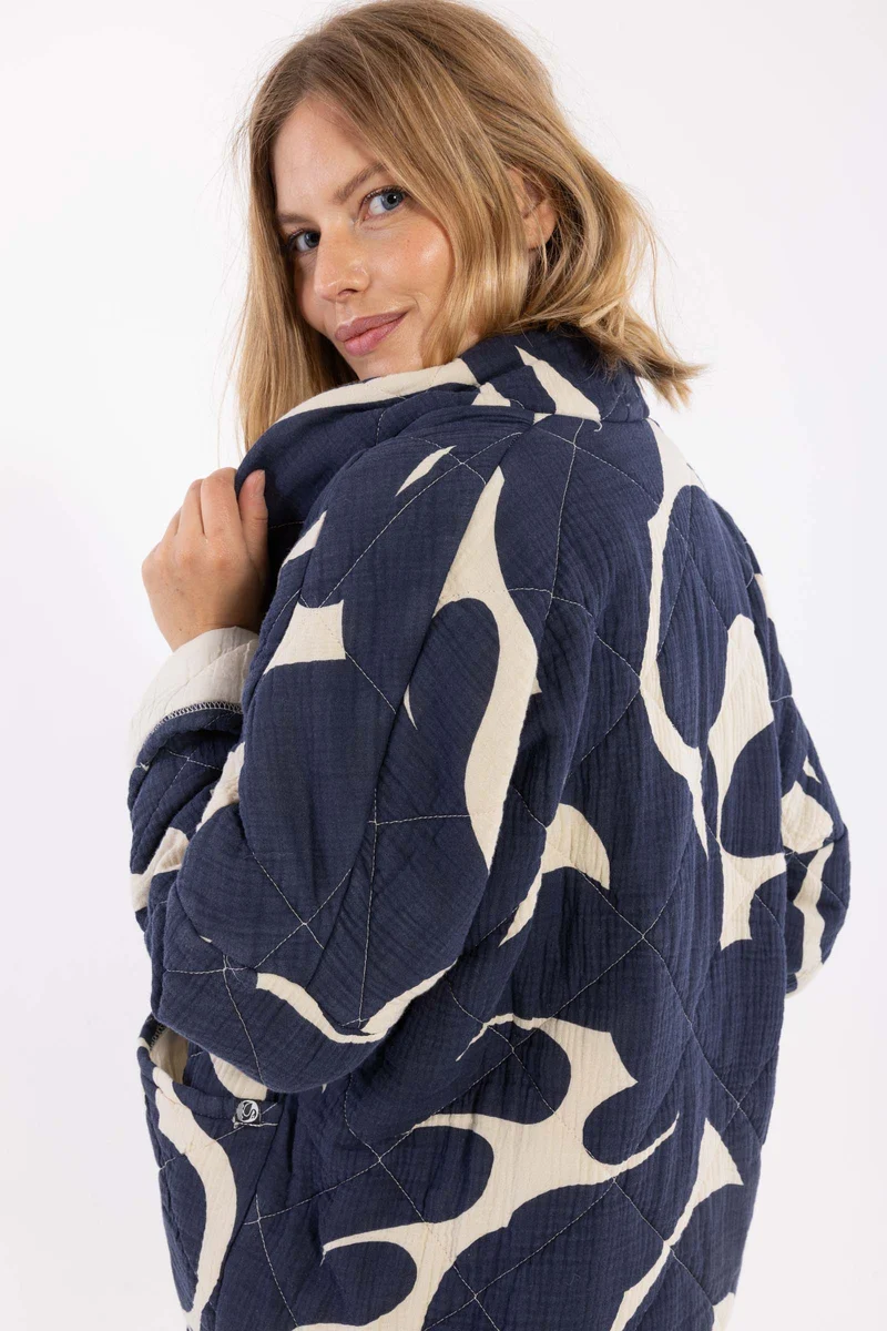 Danekatrin Quilt Jacket Dark Navy/Chalk TROPS
