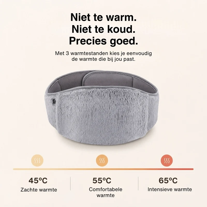 3-Standen Elektrisch Warmtekussen – Taillewarmer & Draagbare Verwarmingsriem