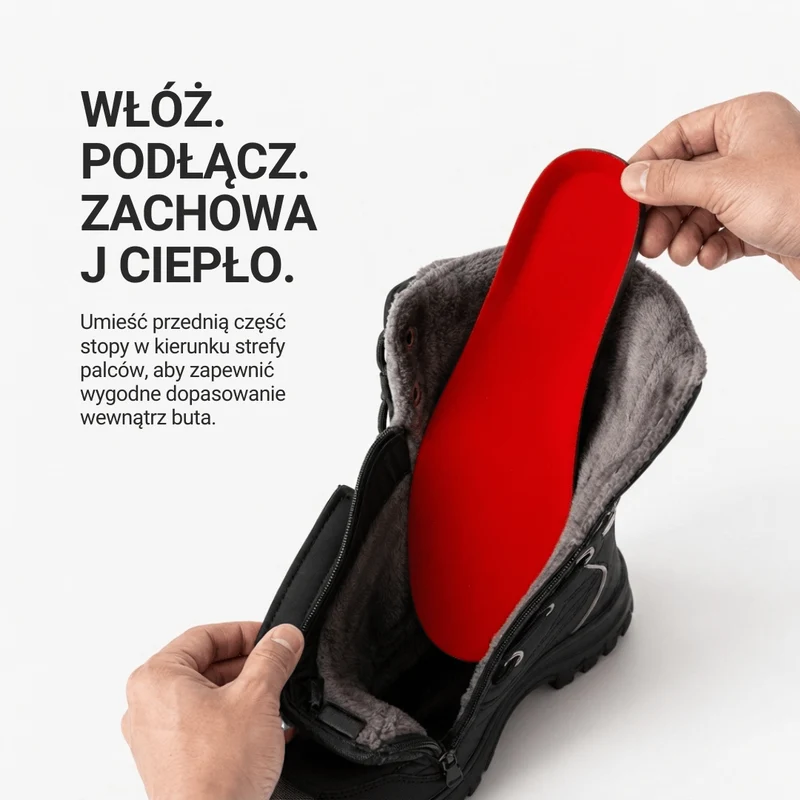 Przycinane na Wymiar Elektryczne Wkładki do Butów z Podgrzewaniem USB
