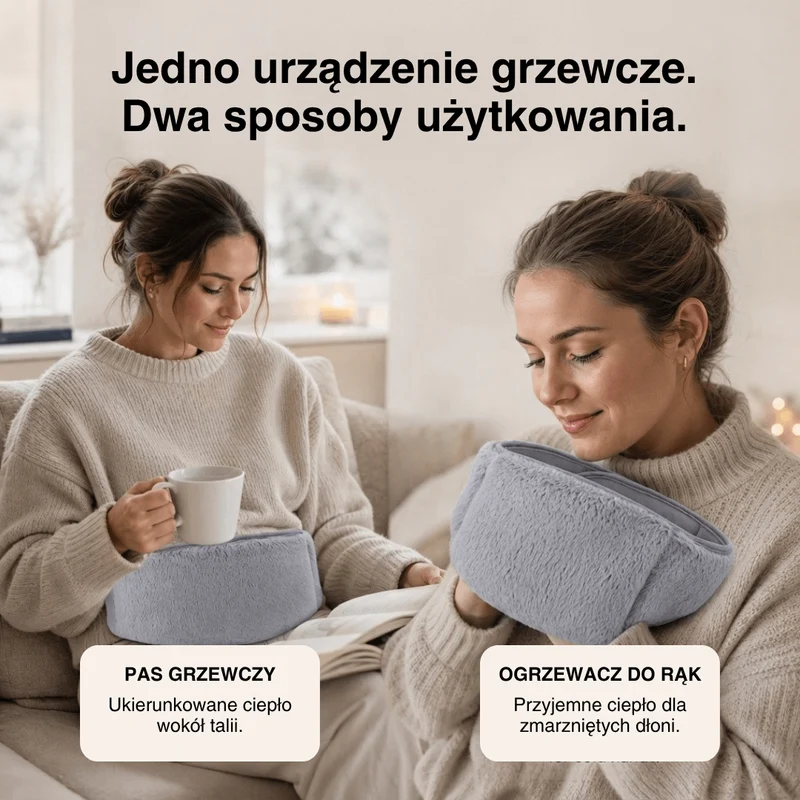3-Poziomowa Elektryczna Poduszka Grzewcza – Rozgrzewacz na Brzuch i Przenośny Pas Grzewczy