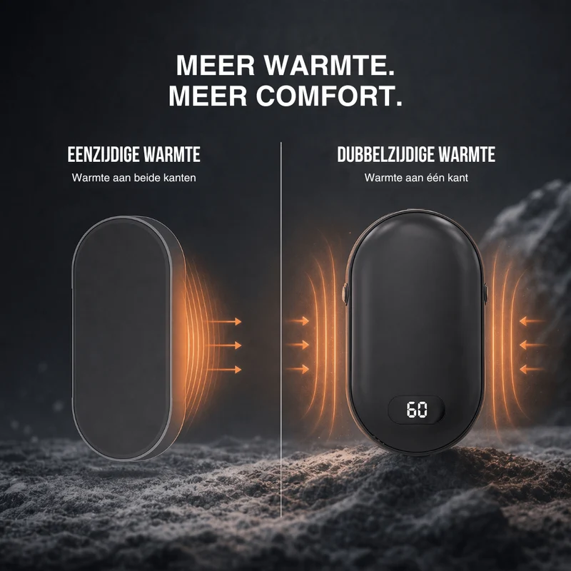 Dubbele Verwarmde Handwarmer – Oplaadbare Zakwarmer