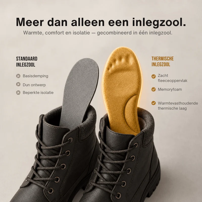 Winter Zelfverwarmende Thermo-Inlegzolen – Memory Foam, Bont & extra warm