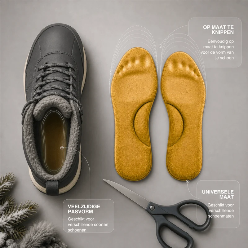 Winter Zelfverwarmende Thermo-Inlegzolen – Memory Foam, Bont & extra warm