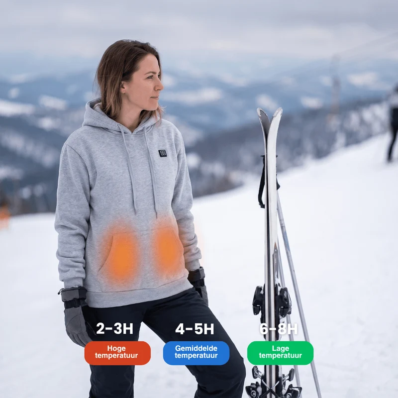 USB Beheizde Hoodie – Unisex Hoodie met Rits