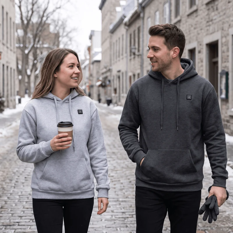 USB Beheizde Hoodie – Unisex Hoodie met Rits