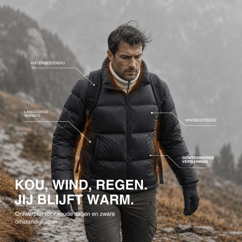 Verwarmde winterjas – 6 Verwarmingszones, waterdicht & extra warm voor Dames & Heren