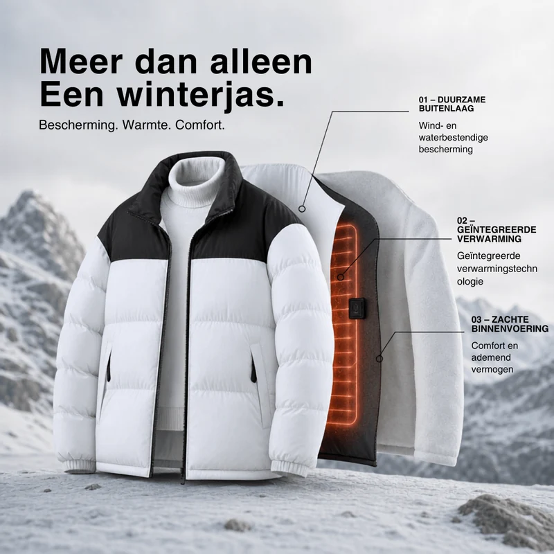 Verwarmde winterjas – 6 Verwarmingszones, waterdicht & extra warm voor Dames & Heren