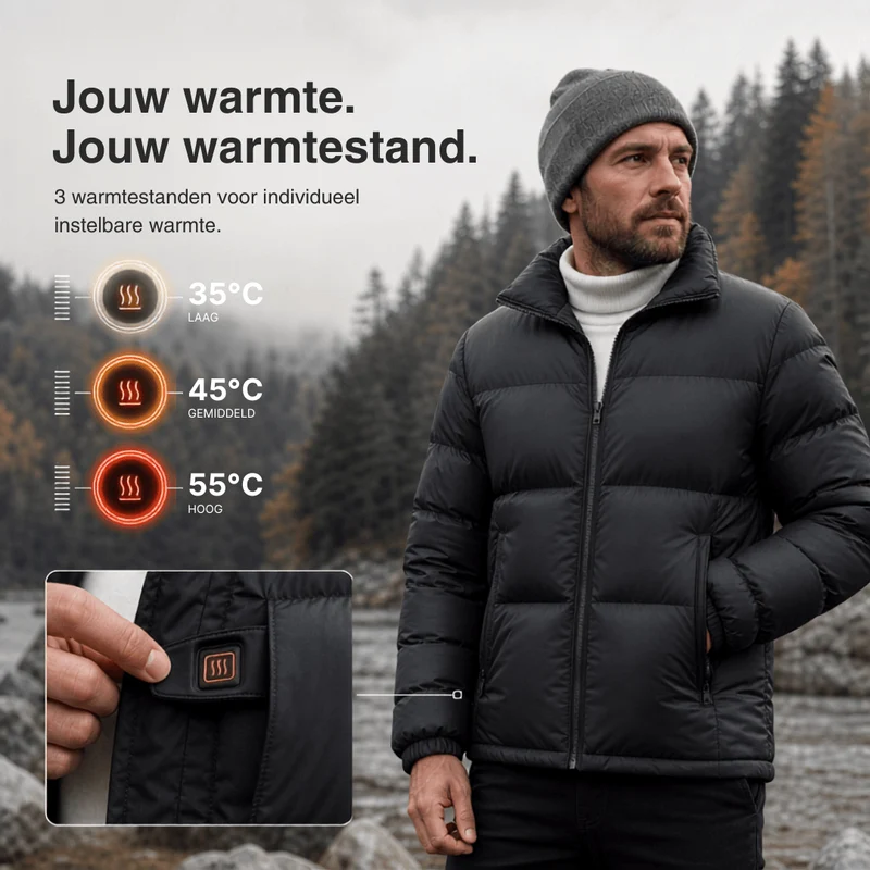 Verwarmde winterjas – 6 Verwarmingszones, waterdicht & extra warm voor Dames & Heren