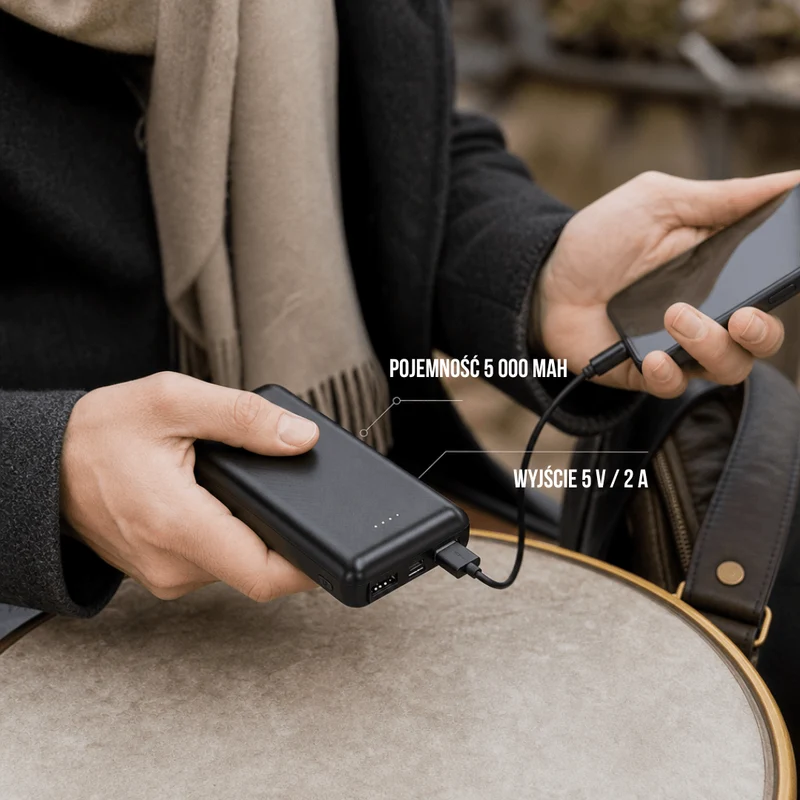 Powerbank NaturWide 5000 mAh (5V/2A) – Do Ubrań Podgrzewanych