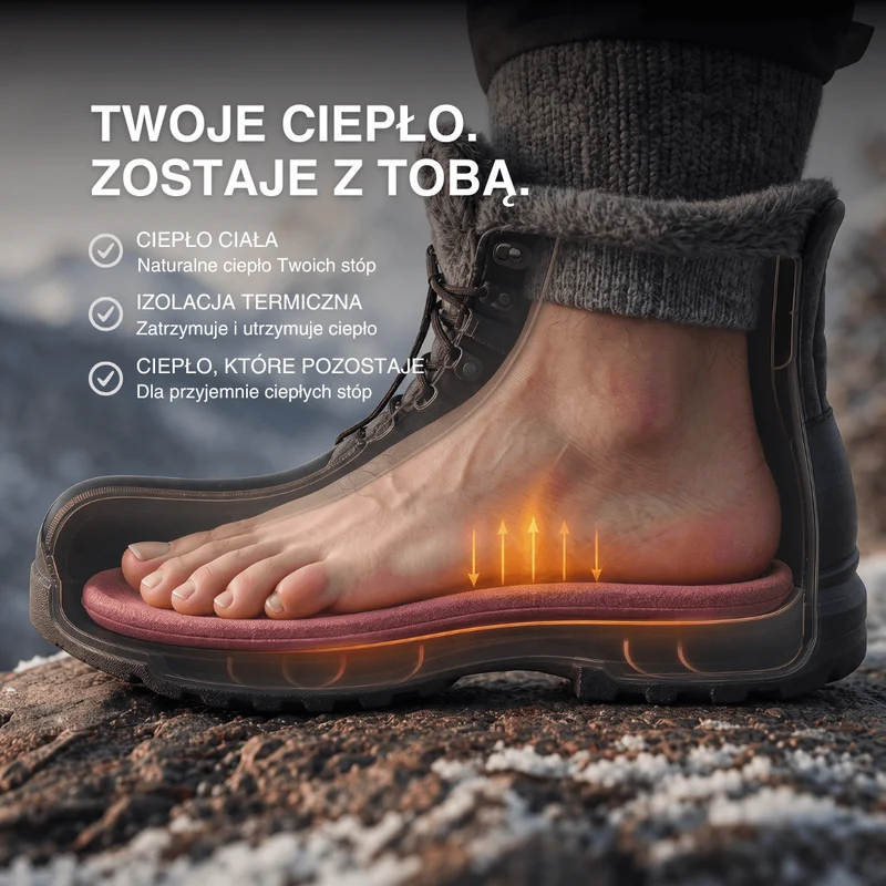 Winter Samorozgrzewające Wkładki Termiczne – Pianka Memory Foam, Futerko i Wyjątkowo Ciepłe