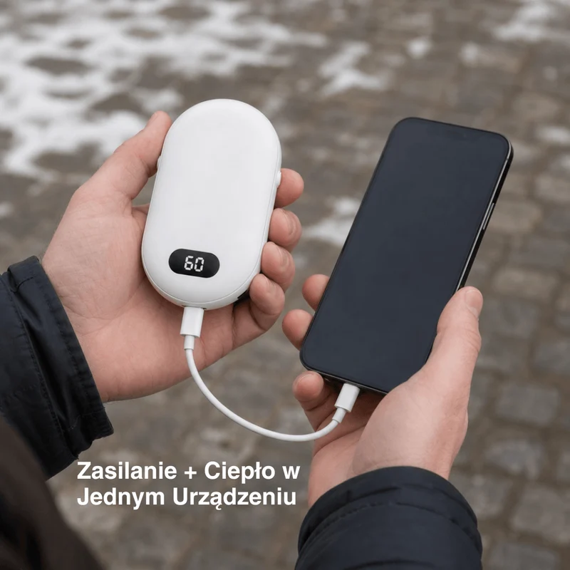Podwójny Podgrzewacz do Rąk – Naładowywalna Grzejąca Ogrzewnica Kieszonkowa