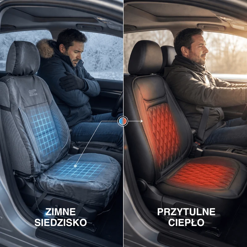 Podgrzewana Nakładka na Fotel Samochodowy