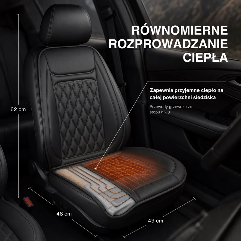 Podgrzewana Nakładka na Fotel Samochodowy