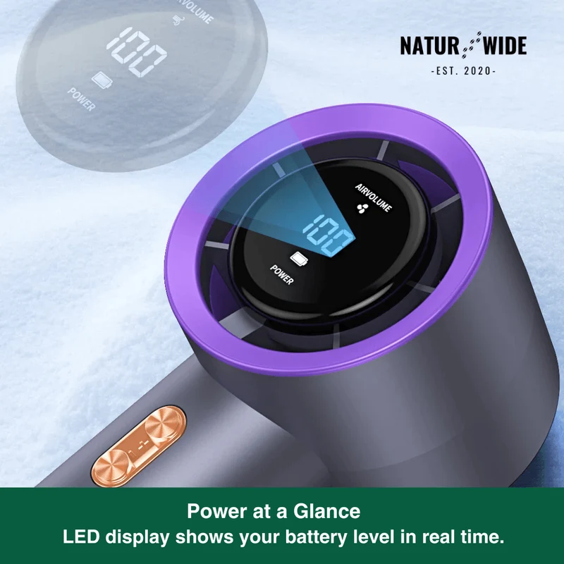 Handheld Mini Fan – 199 Speeds, 6 Blades, Brushless Motor