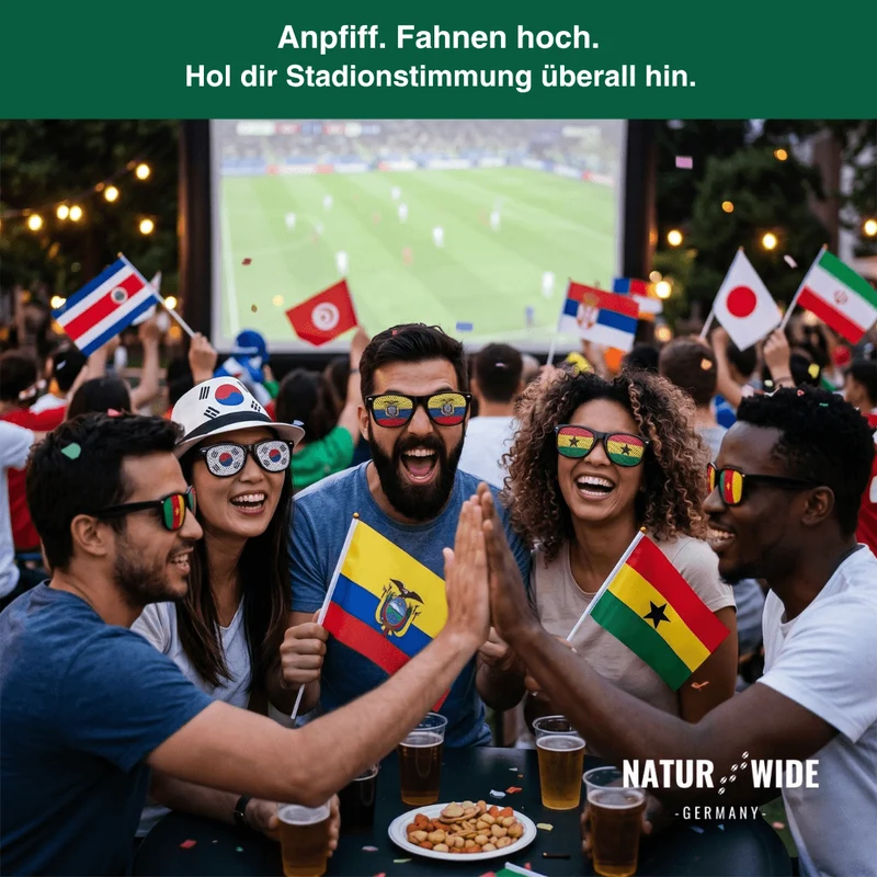 WM Flaggen-Sonnenbrille – 42 Länder Fan-Eyewear