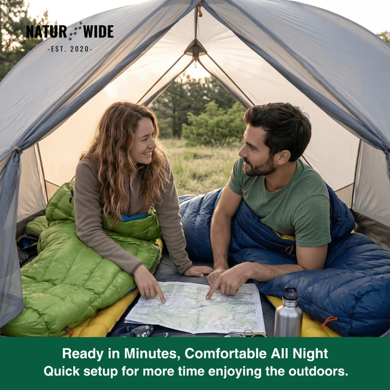 90% Goose Down Sleeping Bag – 3-Season Ultralight Envelope Style