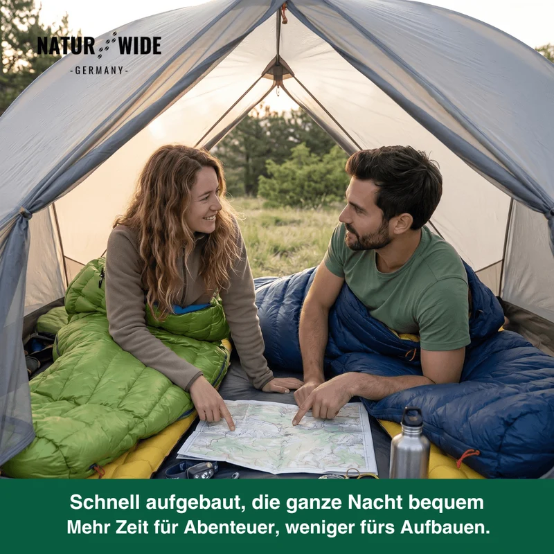 90% Gänsedaunen Schlafsack – 3-Jahreszeiten Ultraleicht Envelope-Stil