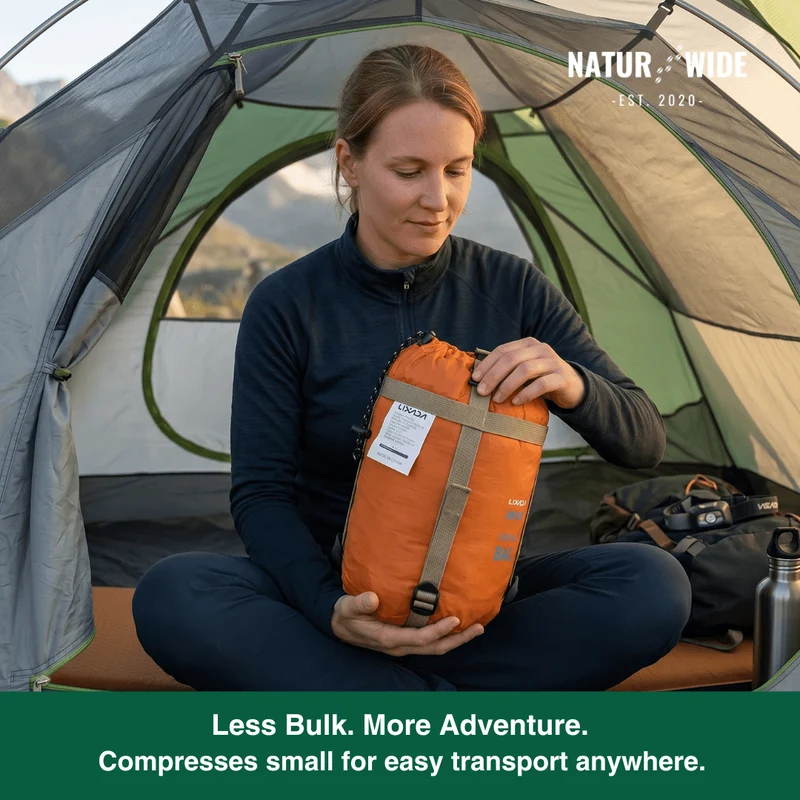 Ultralight Envelope Sleeping Bag – 3-Season Camping & Travel