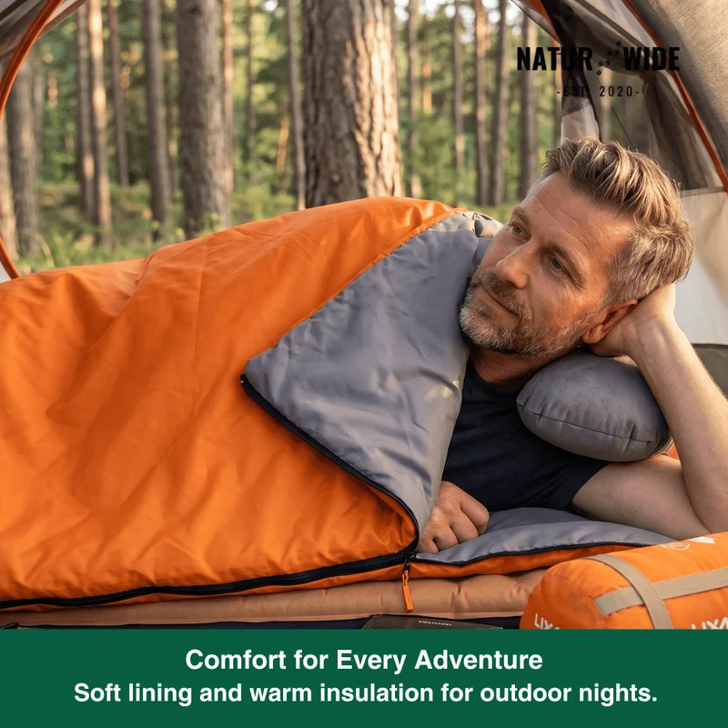 Ultralight Envelope Sleeping Bag – 3-Season Camping & Travel