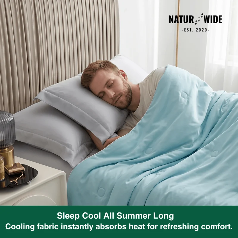 Ice Silk Cooling Summer Blanket – Twin & Queen Sizes
