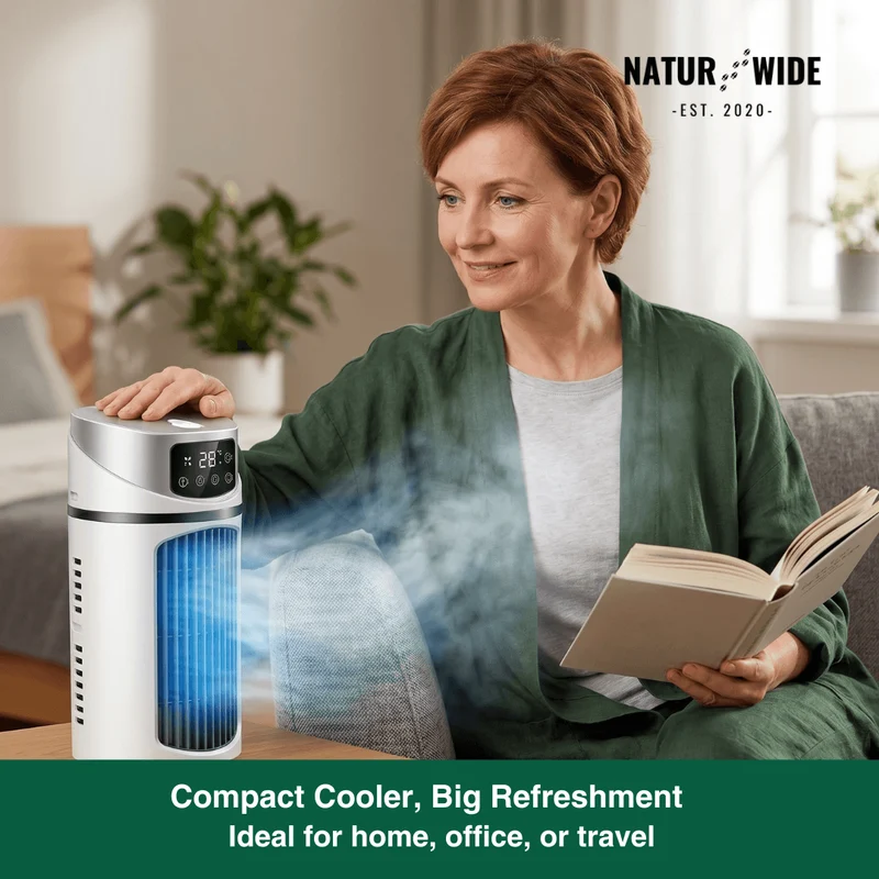 Mini Mobile Air Conditioner 3-in-1 – Cooler, Humidifier & Air Purifier