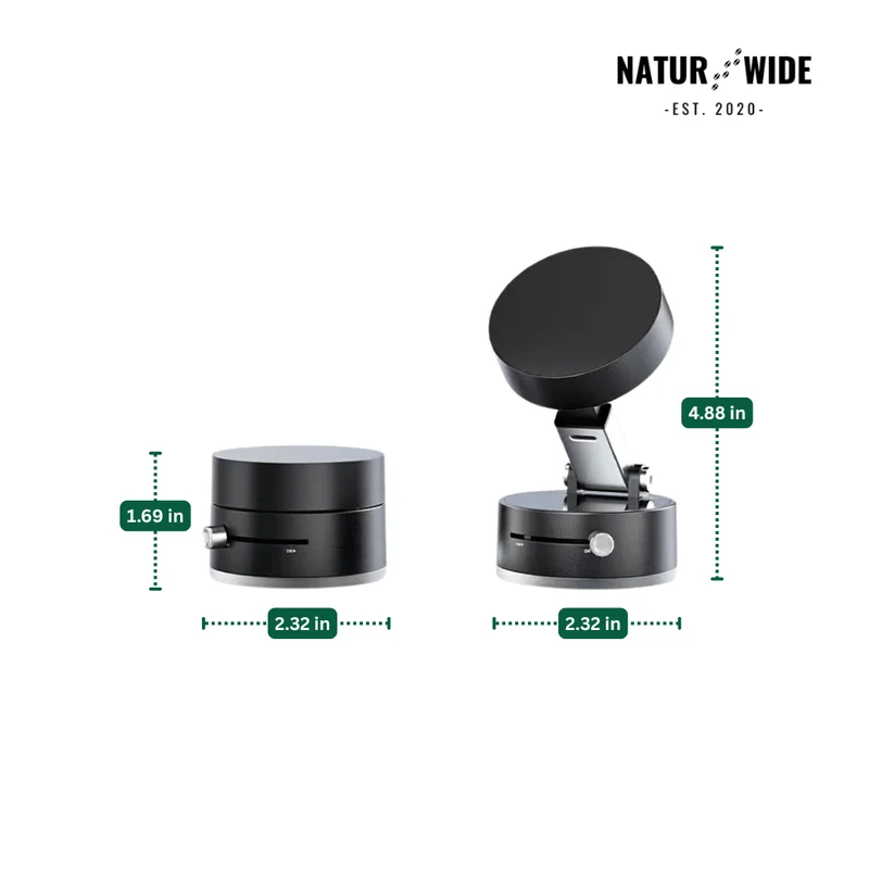 Magnetic Car Phone Mount – Vacuum Suction Cup, No-Trace Hold