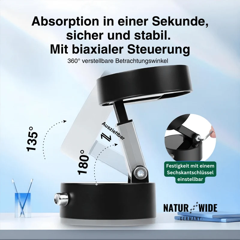 Magnetische Auto-Handyhalterung – Vakuum-Saugnapf, Spurloses Halten