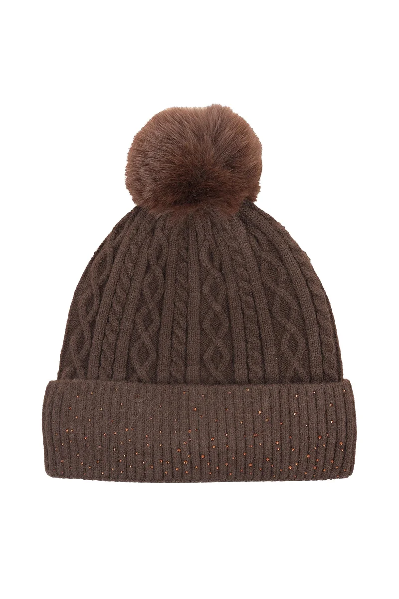Schockemöhle SP Glamour Style Mütze Mocca Einheitsgröße