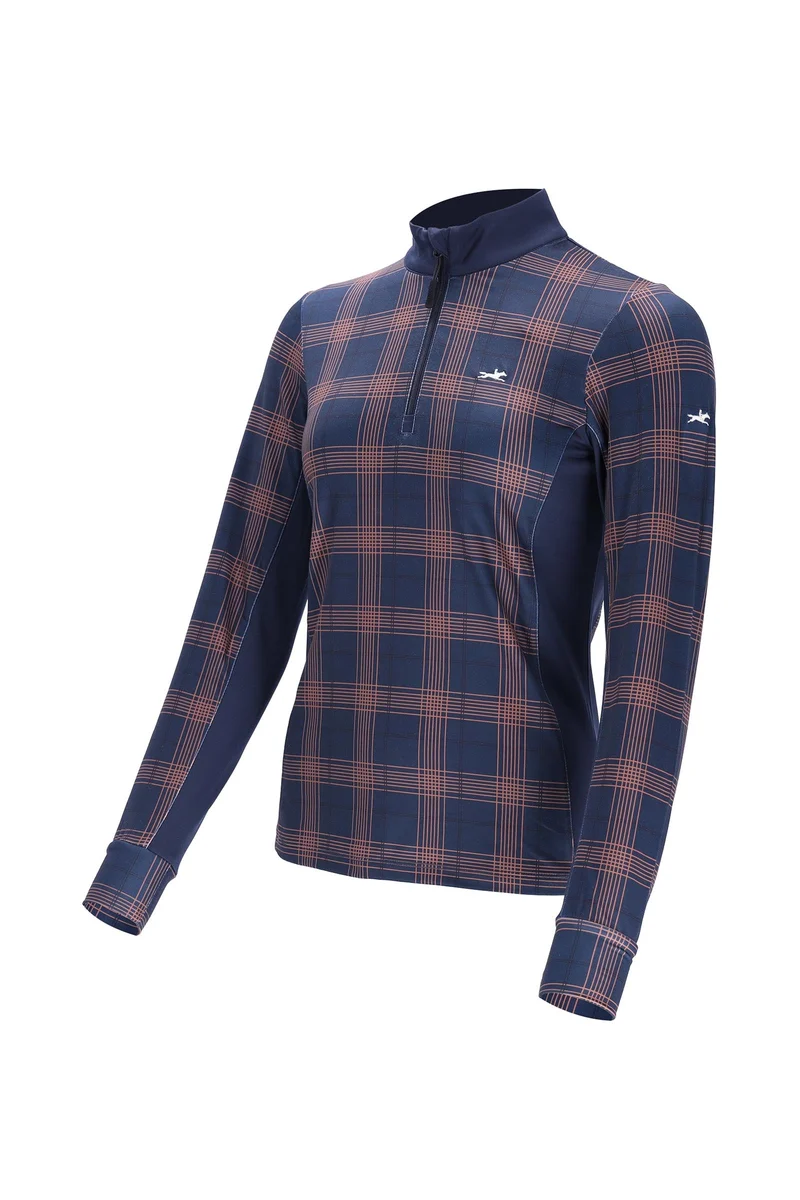 Schockemöhle SP Xandra Style Damen Trainingsshirt Navy Check M