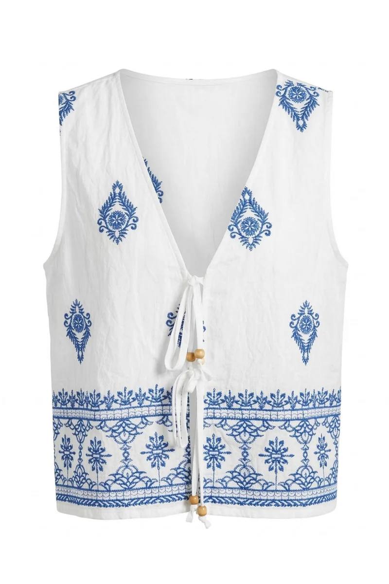 Embroidery Top | White | Top fra Atelier C