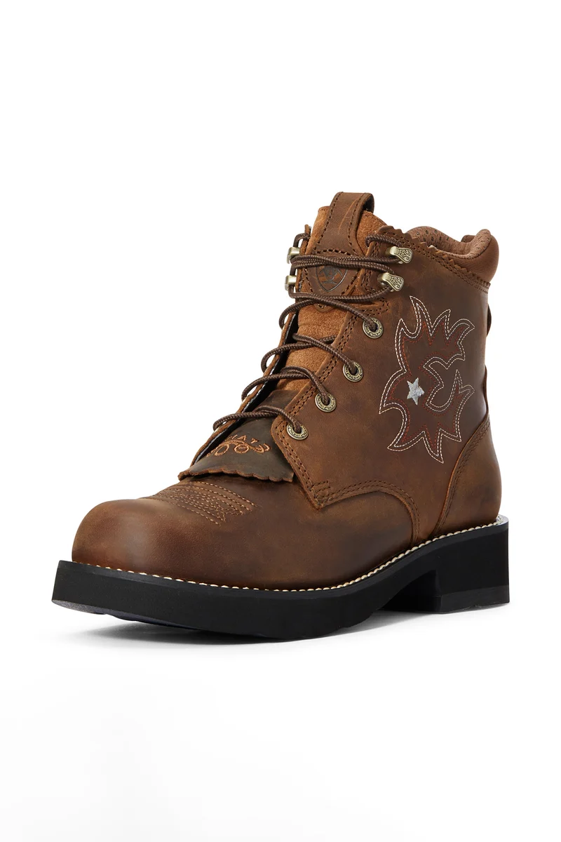 Probaby Lacer Damen Western Reitstiefeletten Brown 37,5