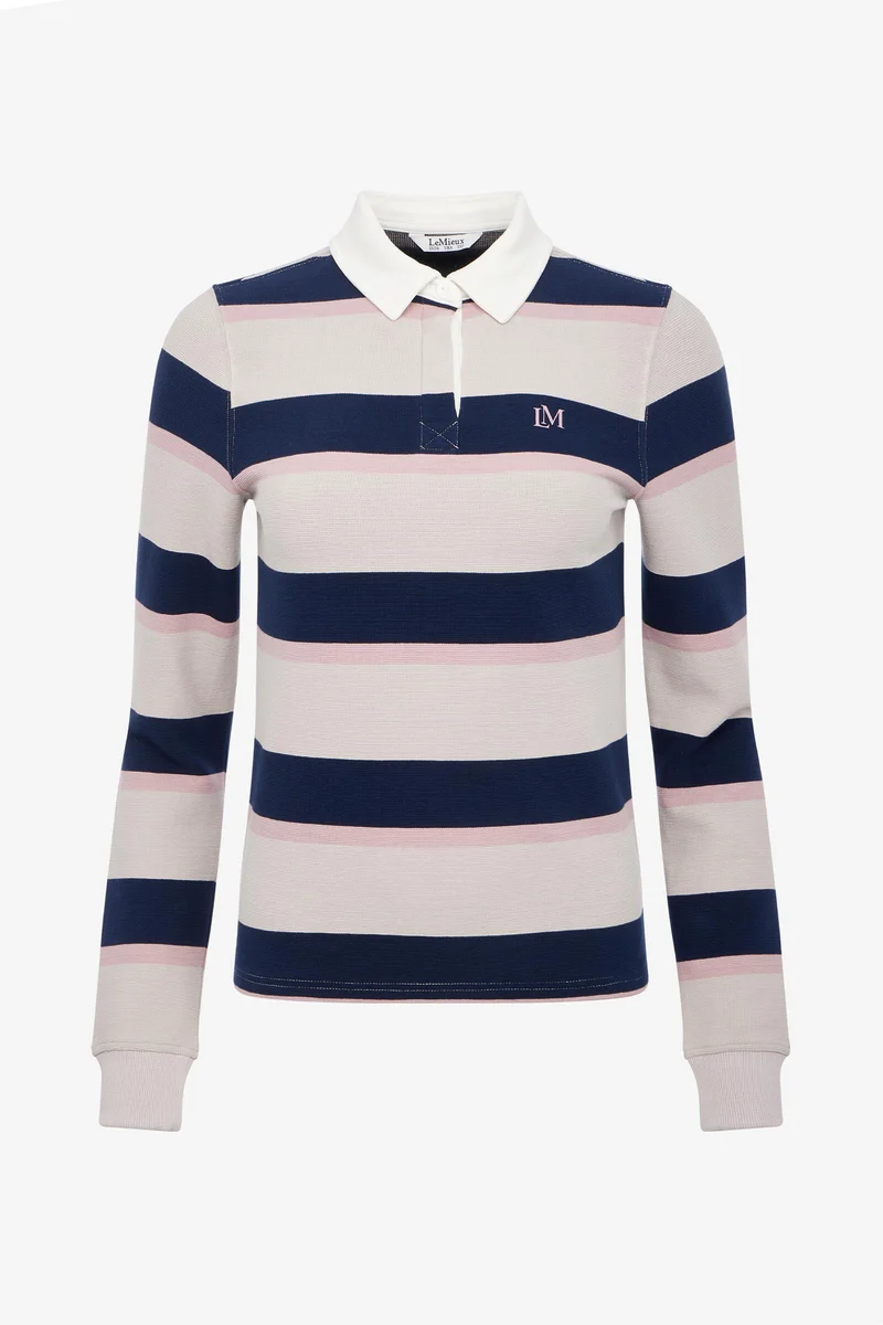 Sloane Damen Rugbyshirt mit Streifen Stone 40