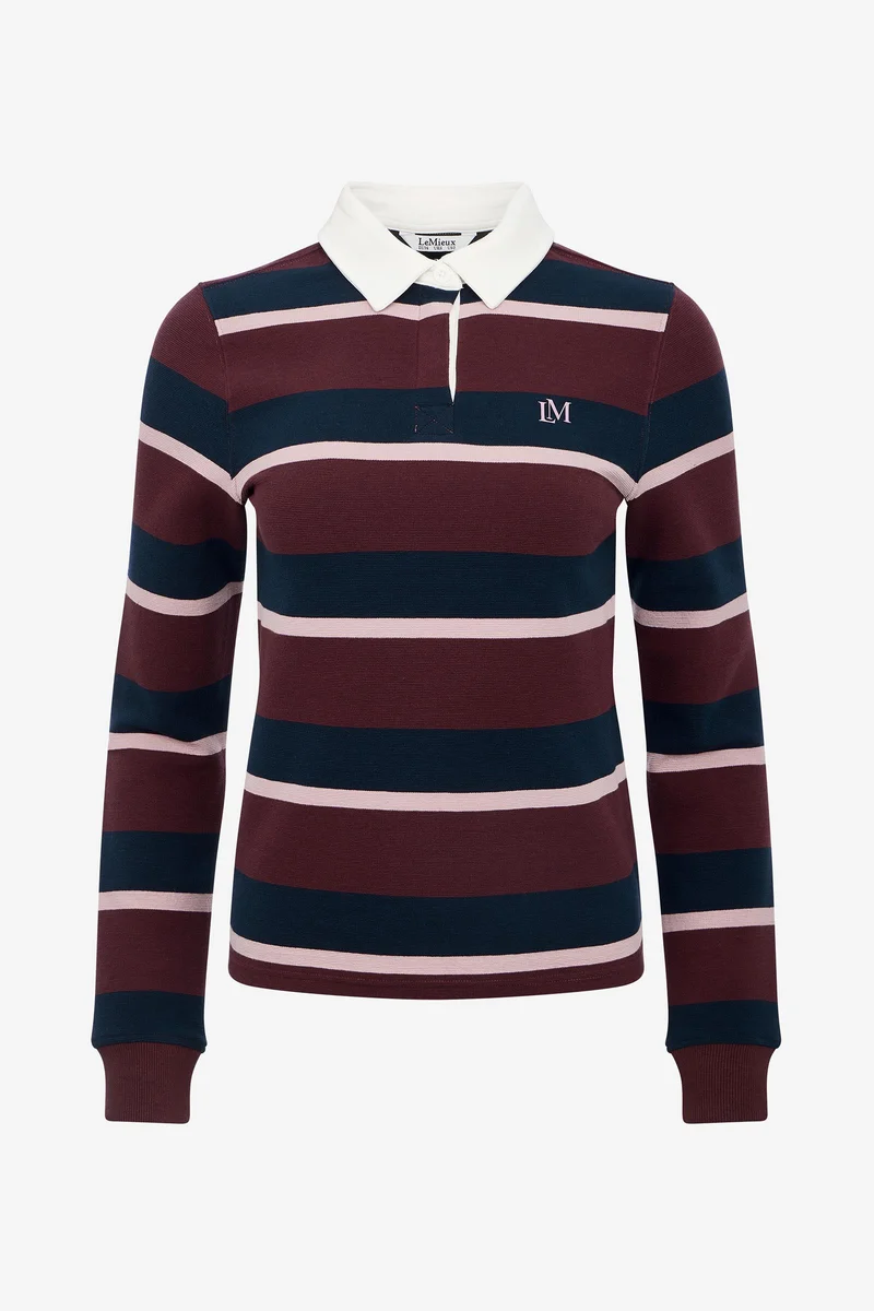 Sloane Damen Rugbyshirt mit Streifen Bramble 40