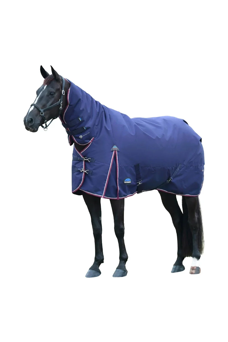 Comfitec Essential Weidedecke mit festem Halsteil, 220g Navy/Burgundy 165