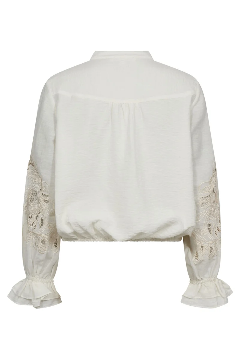 Stina Emb Blouse 45078 | Off white | Top fra Co'couture