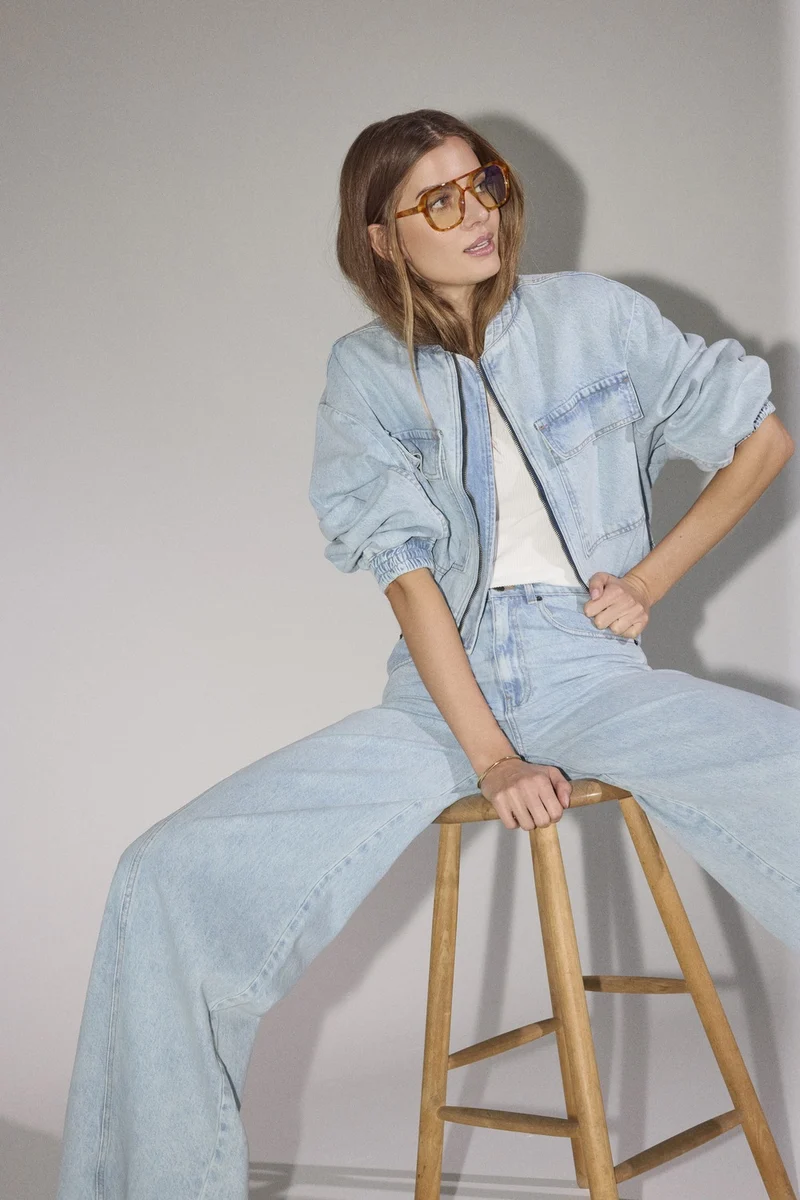 Arona Bomber 40038 | Pale Blue | Jakke fra Co'couture
