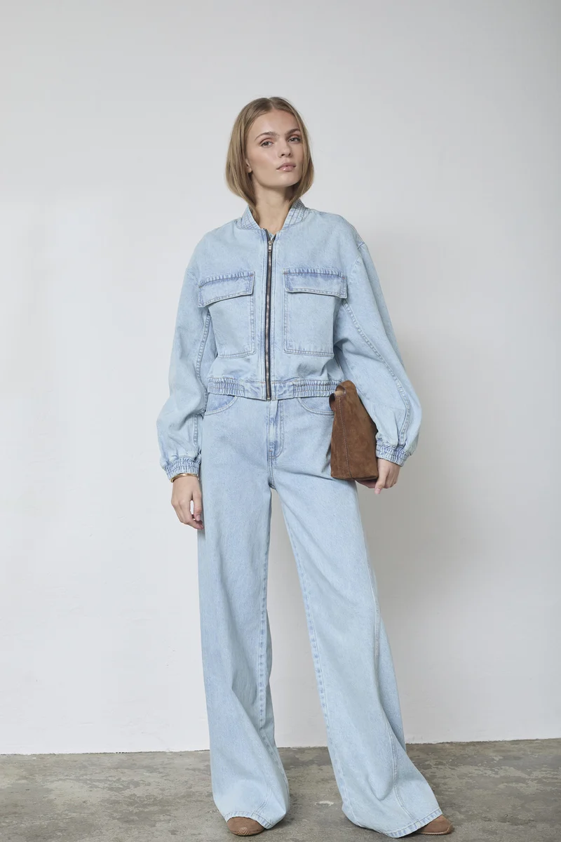 Arona Bomber 40038 | Pale Blue | Jakke fra Co'couture