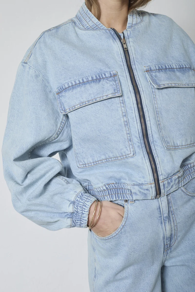 Arona Bomber 40038 | Pale Blue | Jakke fra Co'couture