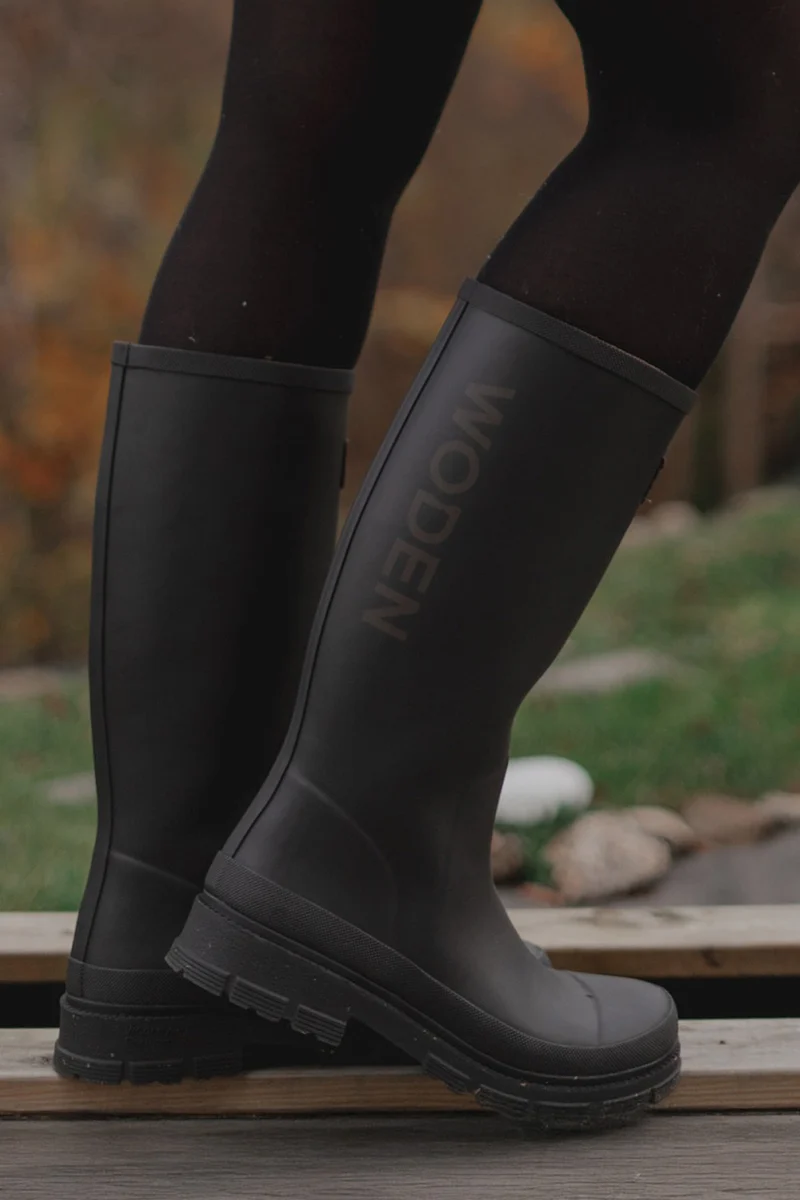 Le Waterproof WL761 | Black | Rubber Boots fra Woden