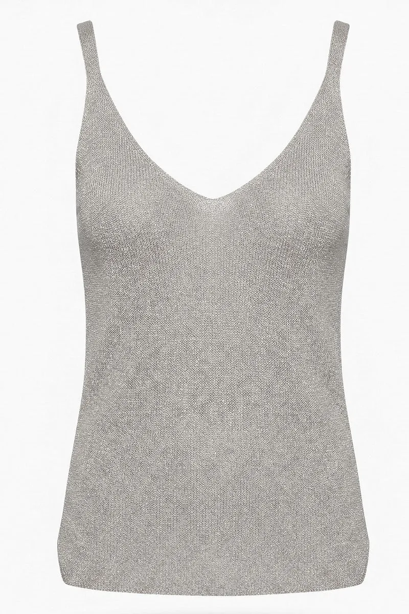 Silver Thread Tank Top 2320 | Beige | Top fra Atelier C