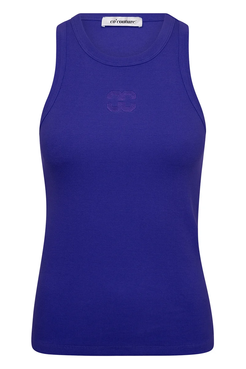 Sahara Embroidery Tank Top 33151 | New Blue | Top fra Co'couture
