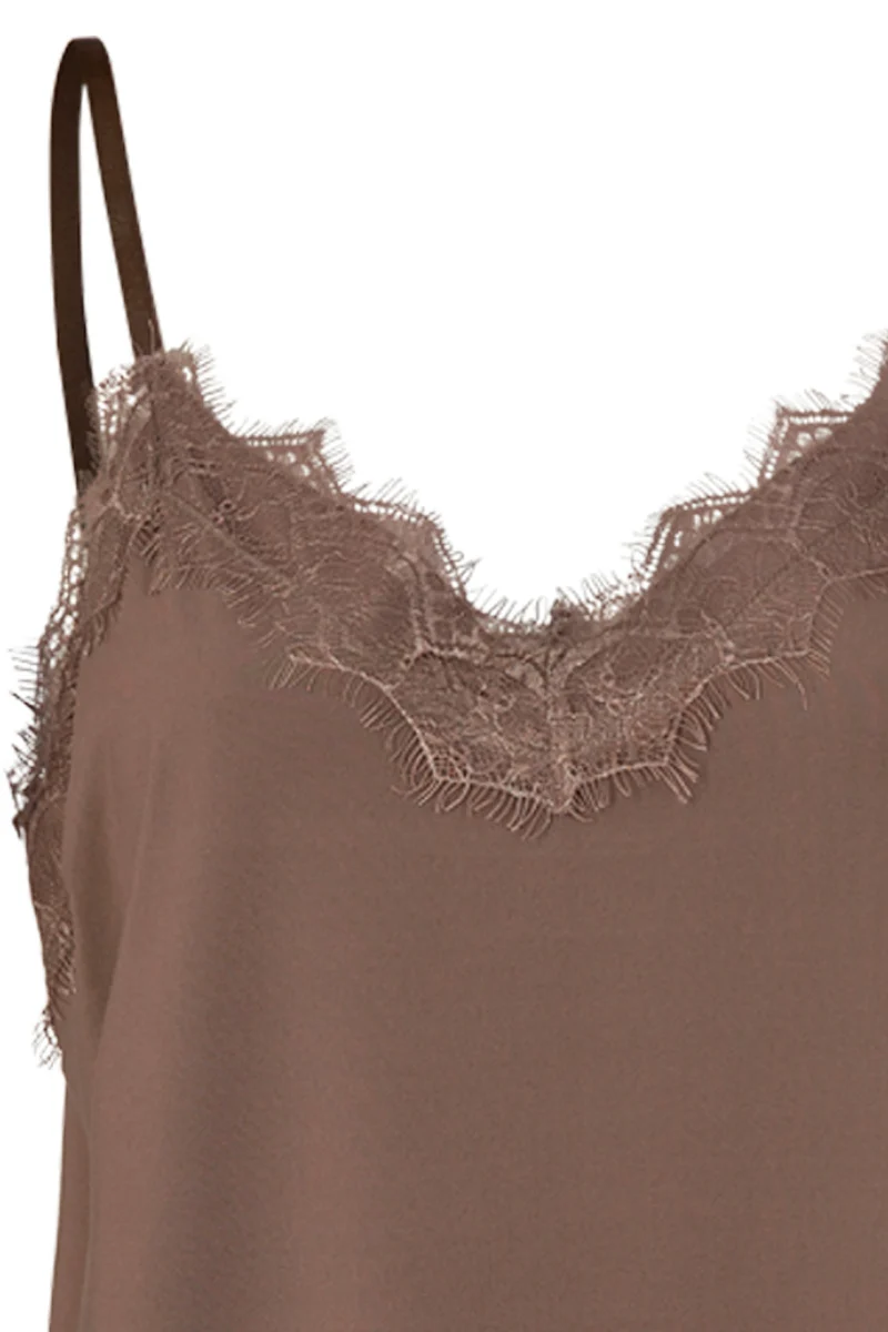 Bicco strap top | Morel | Blonde top fra Freequent
