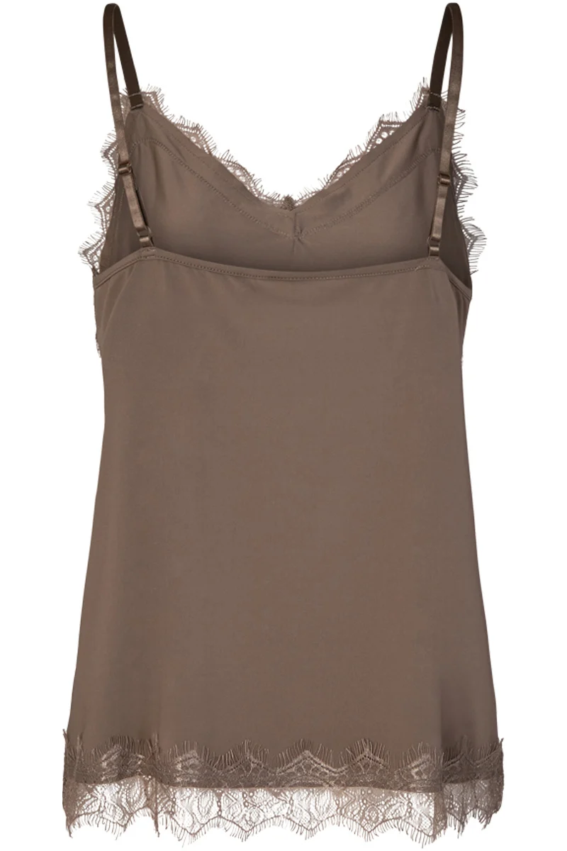 Bicco strap top | Morel | Blonde top fra Freequent